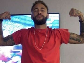 Neymar tras el triunfo de Flamengo