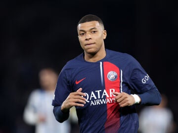 Mbappé, en el partido de Champions contra la Real Sociedad